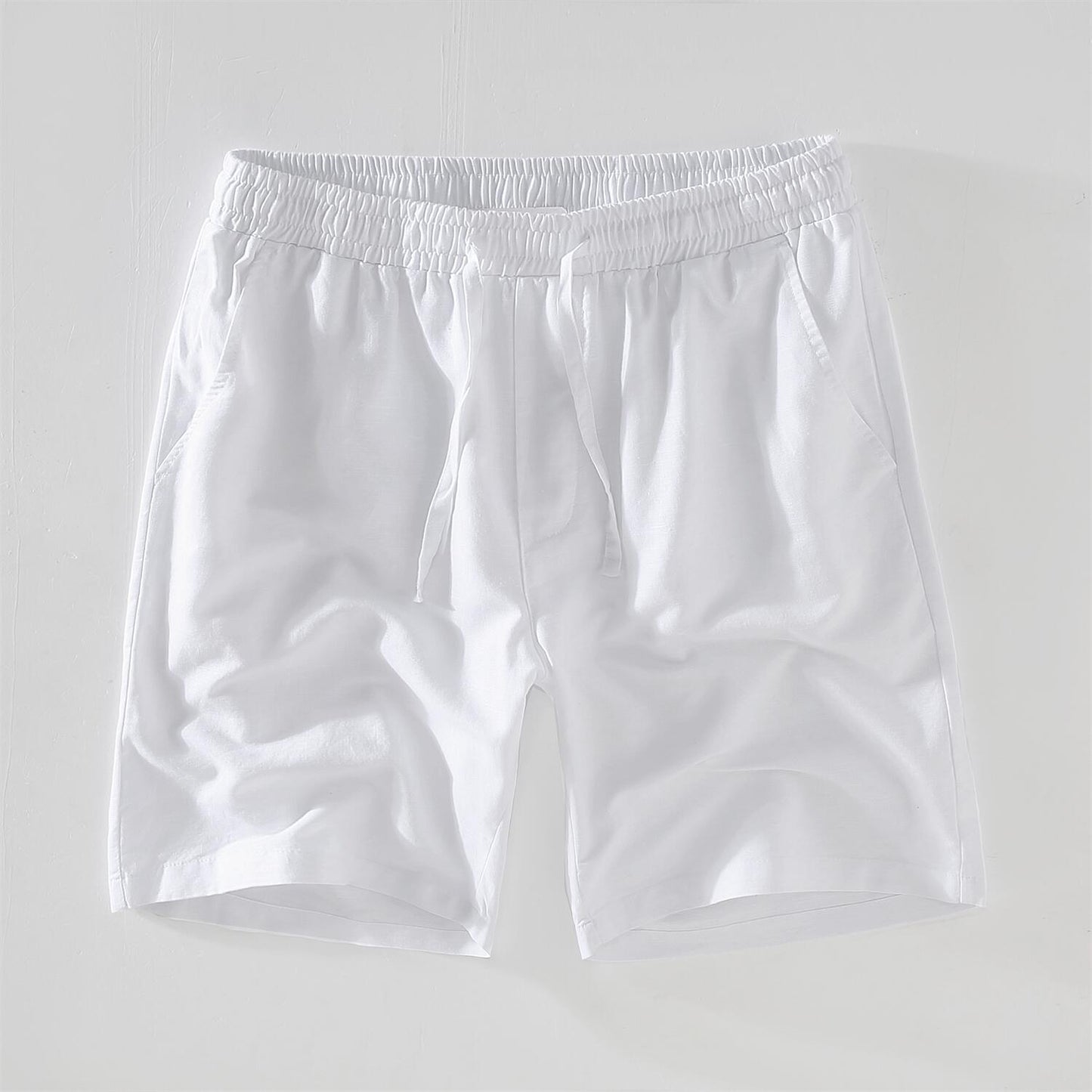 Cotton Linen Drawstring Shorts